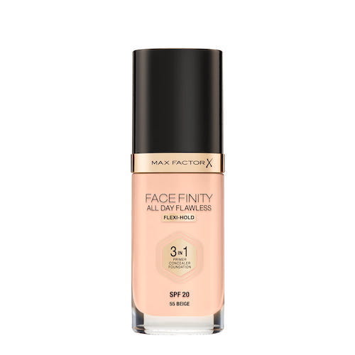 36528861623221645 Facefinity All Day Flawless 3 w 1 kryjący podkład w płynie 55 Beige 30ml - obrazek 1