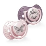 Smoczek silikonowy dynamiczny 0-3m Botanic Girl 2szt