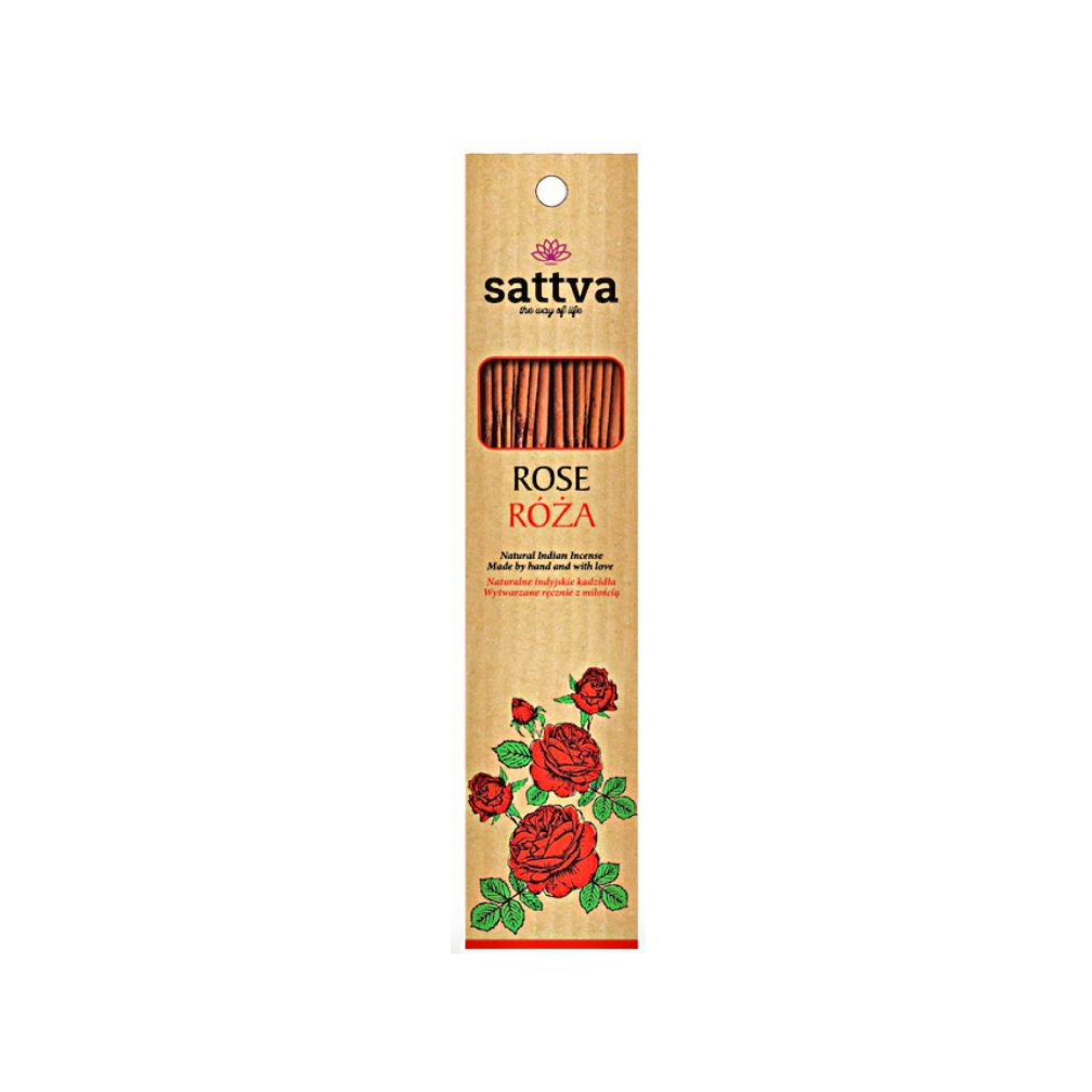 36597311662380751 Natural Indian Incense naturalne indyjskie kadzidełko Róża 15szt - obrazek 1