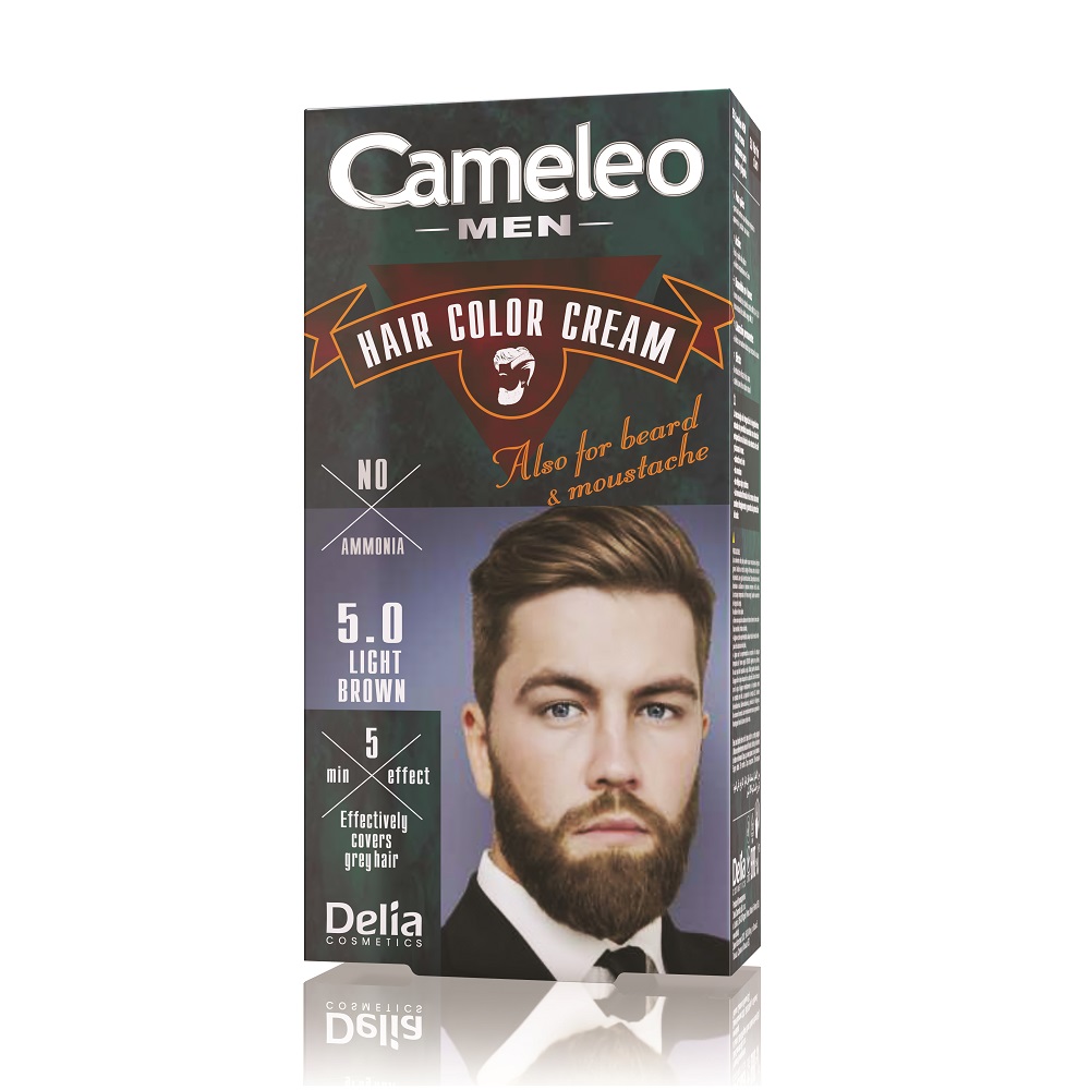 36628351617963245 Men Hair Color Cream farba do włosów brody i wąsów 5.0 Light Brown 30ml - obrazek 1