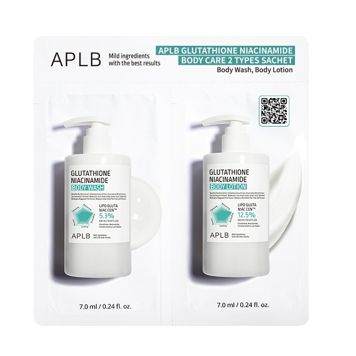 366331756441719 Glutathione Niacinamide Body Care zestaw żel pod prysznic 7ml + balsam do ciała 7ml - obrazek 1