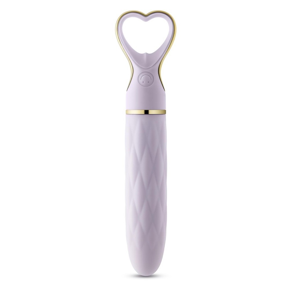 36797811752060515 Delice Heartthrob Silicone Bullet Vibrator wibrator z rączką w kształcie serca Lavender Love - obrazek 1