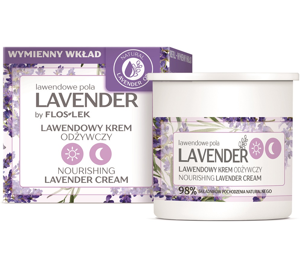 36846011620899607 Lavender lawendowy krem odżywczy na dzień i na noc Refill 50ml - obrazek 1