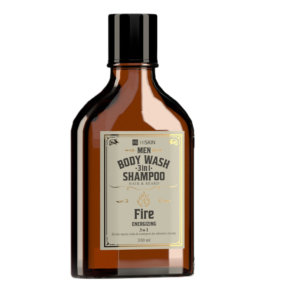 36934001720632805 Men Whisky żel do mycia ciała i szampon do włosów i brody 3w1 Fire 330ml - obrazek 1