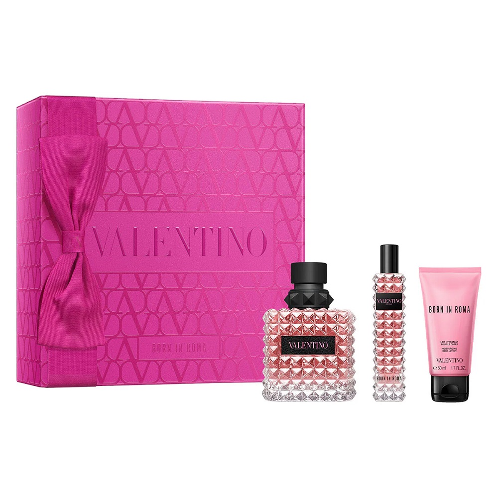 36964361729883161 Donna Born In Roma zestaw woda perfumowana spray 100ml + woda perfumowana spray 15ml + balsam do ciała 50ml - obrazek 1