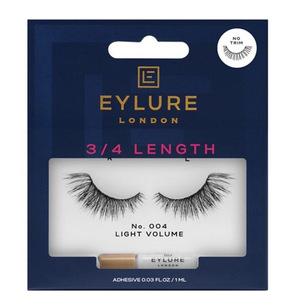 3696681676356436 3/4 Length Lashes sztuczne rzęsy z klejem efekt pogrubienia No. 004 - obrazek 1