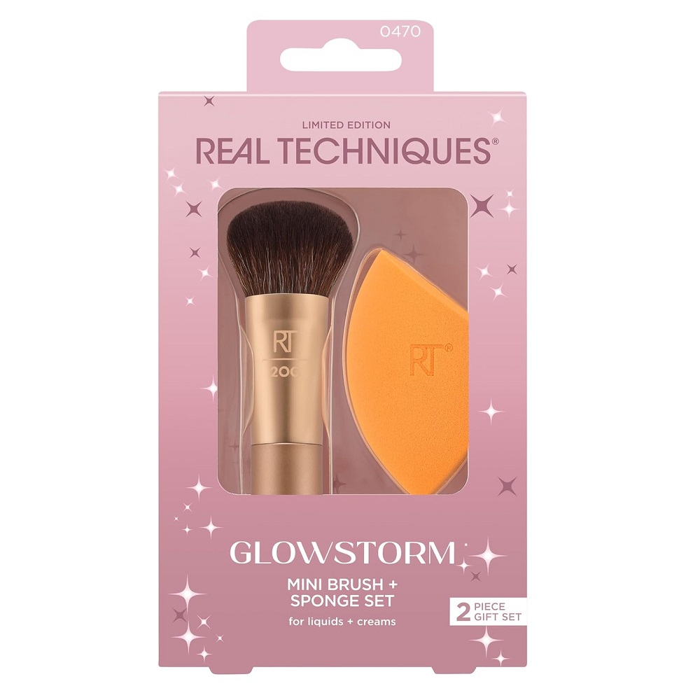 3697801732269510 Glowstorm zestaw mini pędzel do blendowania + gąbka do makijażu - obrazek 1