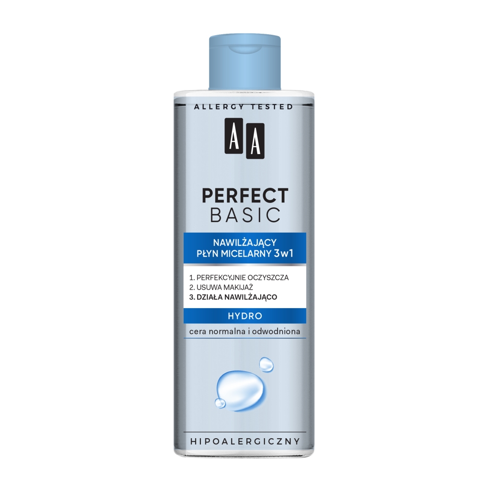 3713001633001548 Perfect Basic nawilżający płyn micelarny 3w1 Hydro 200ml - obrazek 1