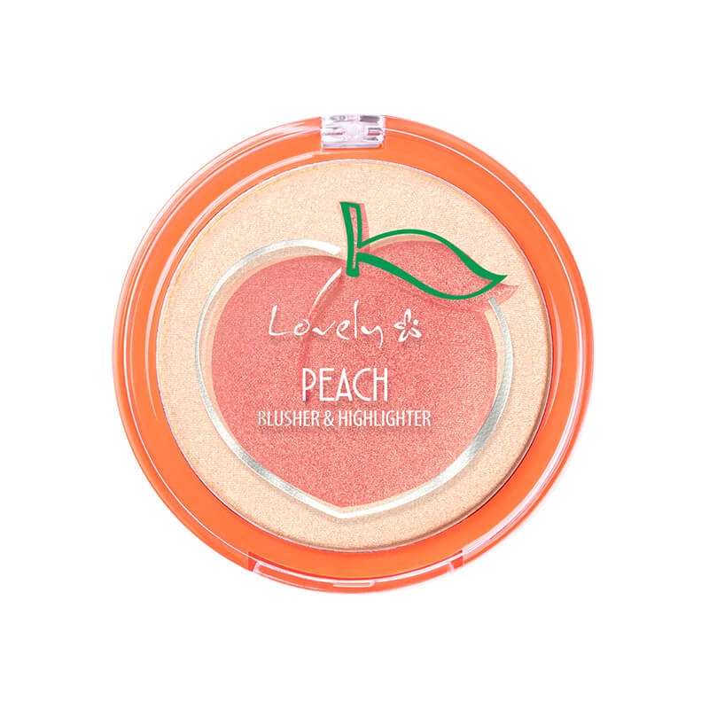 37223061631256284 Peach Blusher & Highlighter rozświetlające duo do twarzy 7g - obrazek 1