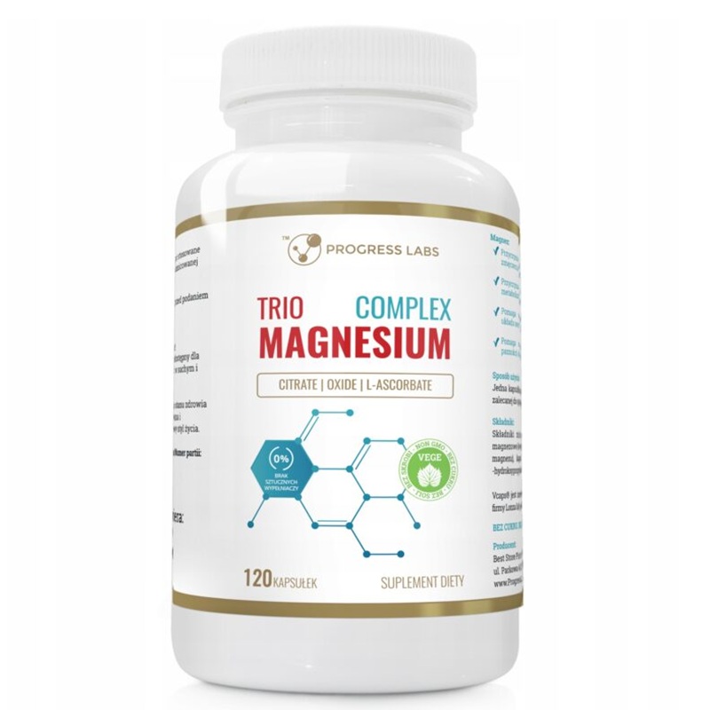 37233601747920560 Magnesium Trio Complex suplement diety 120 kapsułek - obrazek 1