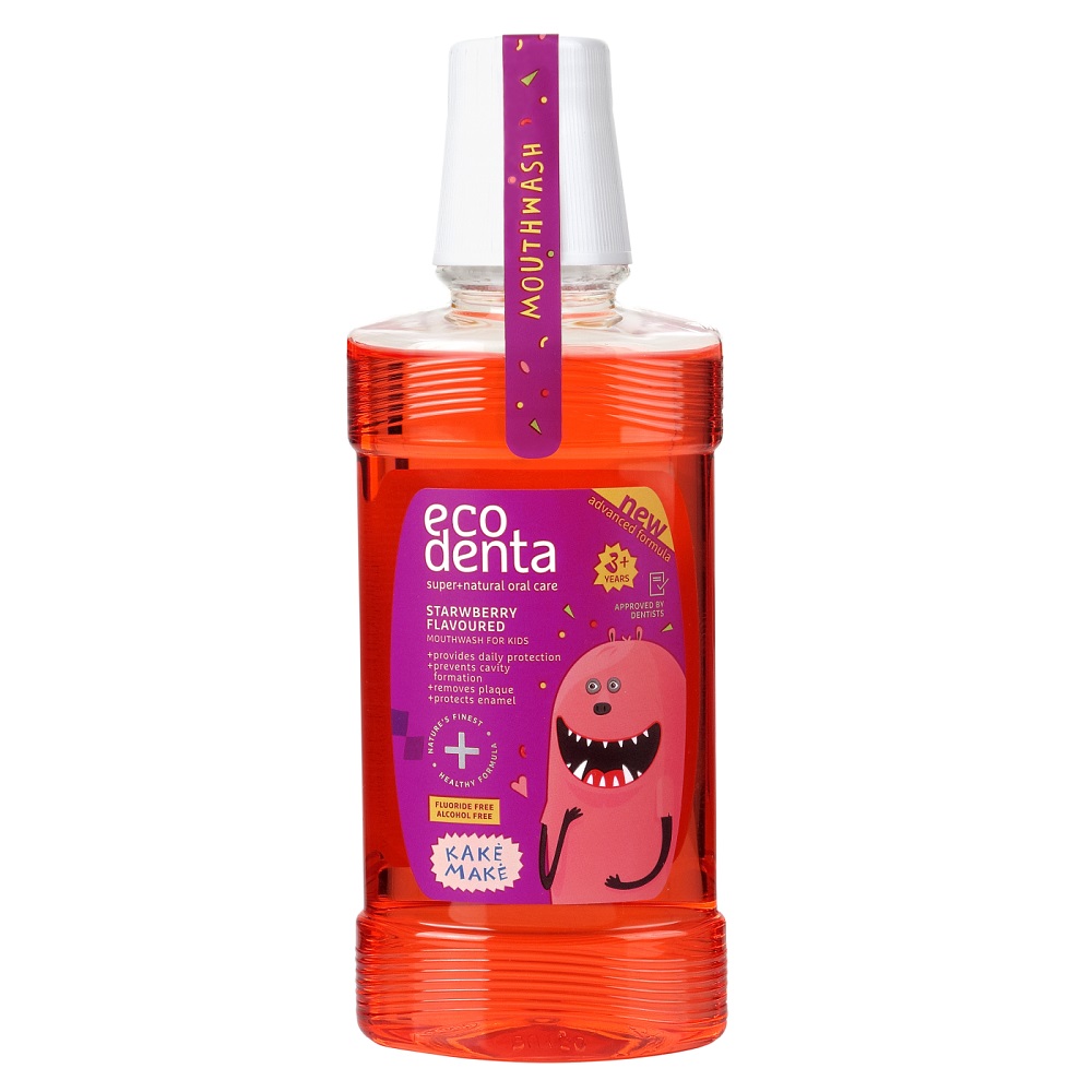 37389971632113599 Strawberry Flavoured Mouthwash For Kids płyn do płukania jamy ustnej dla dzieci o smaku truskawkowym 250ml - obrazek 1