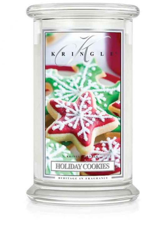37413711642596410 Duża świeca zapachowa z dwoma knotami Holiday Cookies 623g - obrazek 1