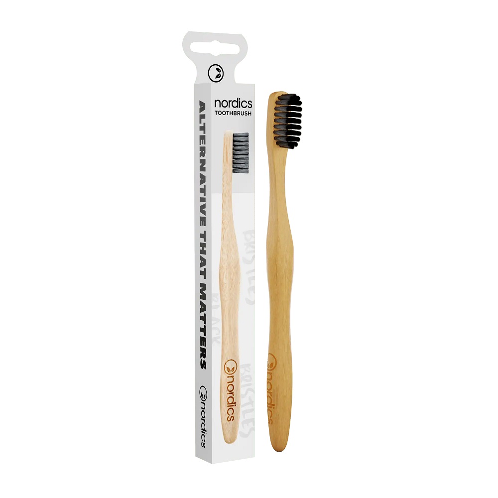 37515701676880051 Bamboo Toothbrush bambusowa szczoteczka do zębów Charcoal - obrazek 1