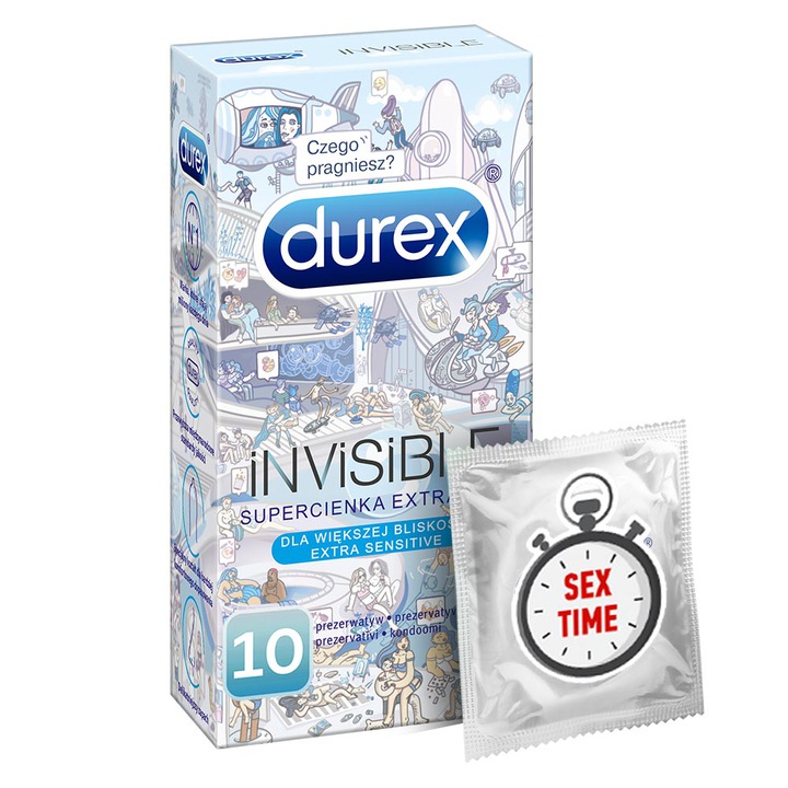 37533251654851695 Durex prezerwatywy Invisible dla większej bliskości 10 szt supercienkie - obrazek 1