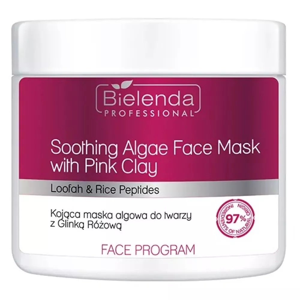 37639771674759986 Soothing Algae Face Mask kojąca maska algowa do twarzy z różową glinką 160g - obrazek 1