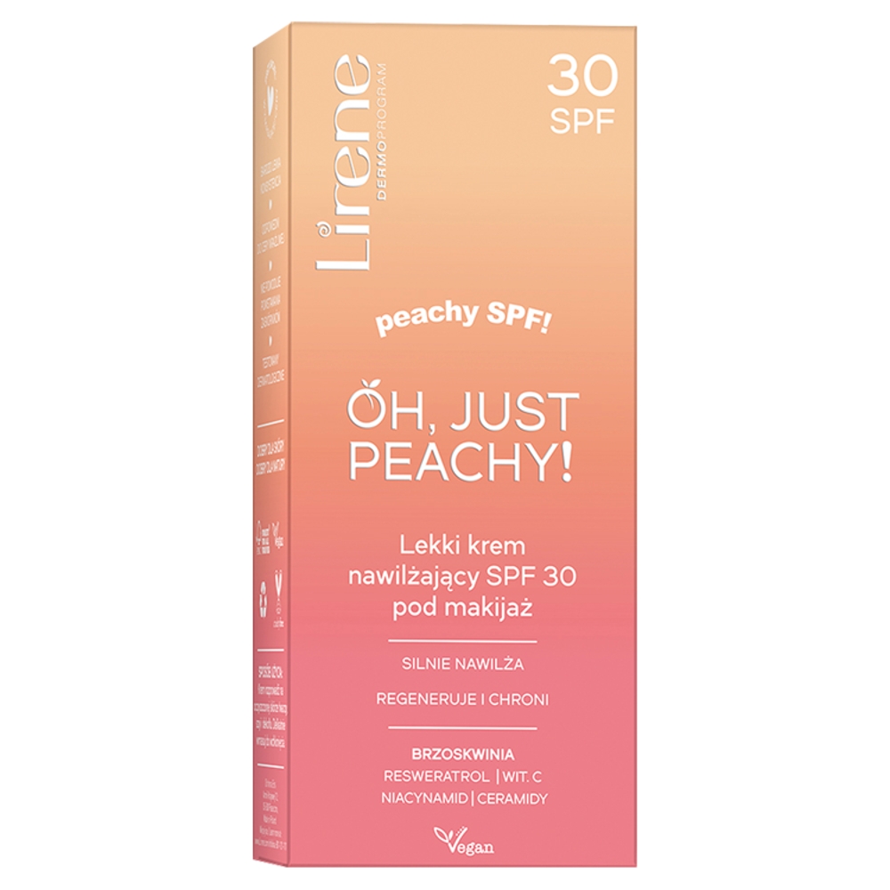 37681441649407011 Oh Just Peachy! lekki krem nawilżający SPF30 pod makijaż 50ml - obrazek 1