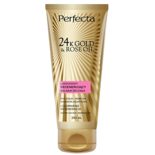 37709861710766665 24K Gold & Rose Oil luksusowy regenerujący balsam do ciała 200ml - obrazek 1