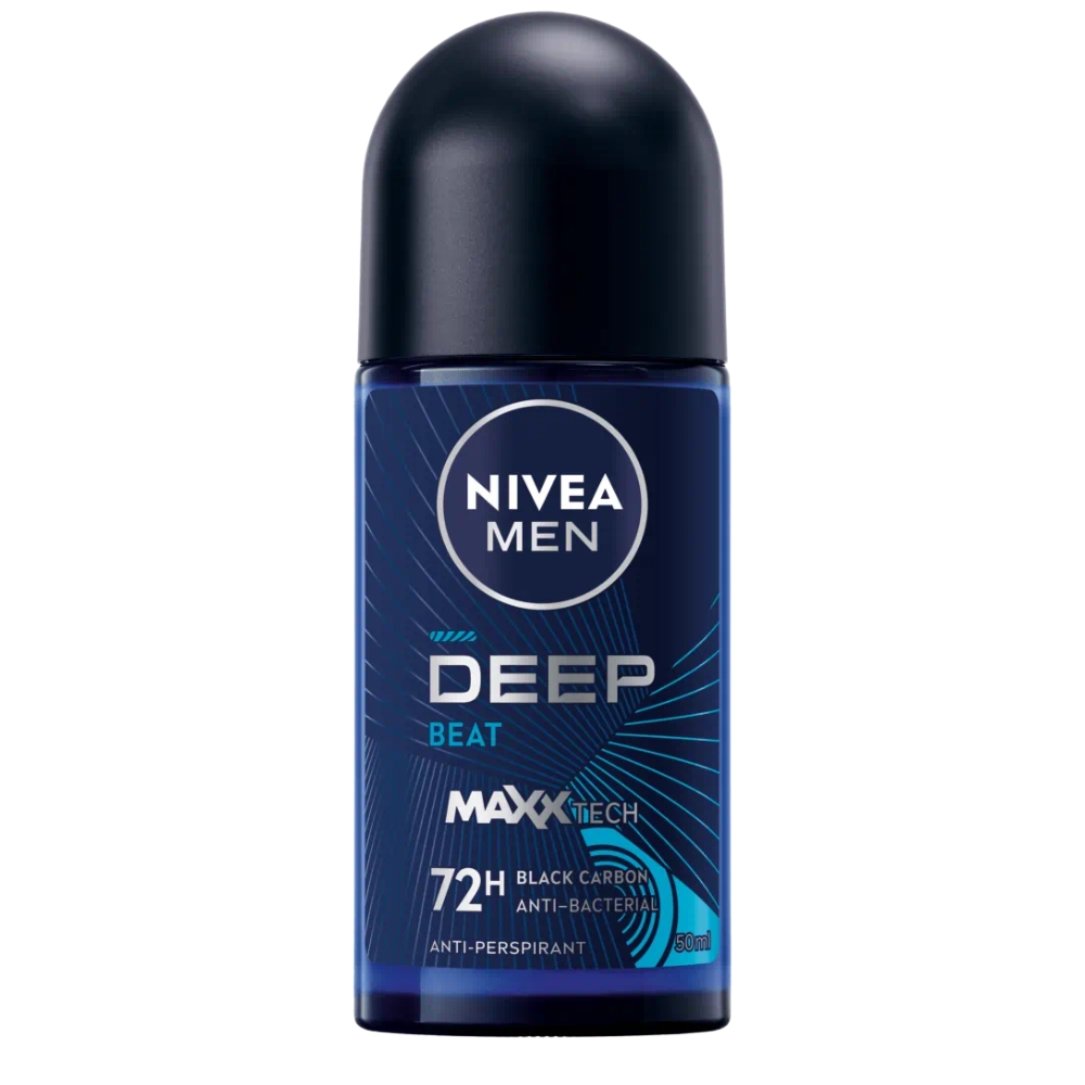3771371753945313 Men Deep Black Carbon Beat antyperspirant w kulce z aktywnym węglem 50ml - obrazek 1