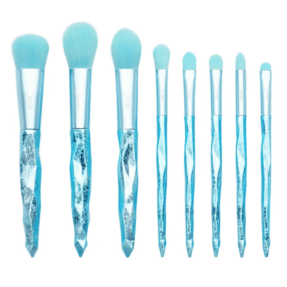 37745121733334134 Moreno Glacier Blue Brush Set zestaw pędzli do makijażu T269 8szt. - obrazek 1