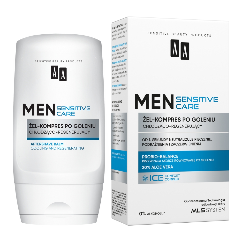 37898621741278273 Men Sensitive żel-kompres po goleniu chłodząco-regenerujący 100ml - obrazek 1