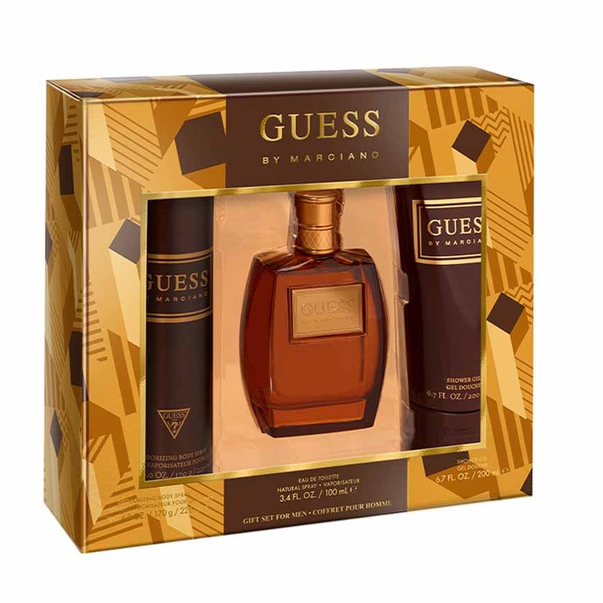38057101732280439 Guess by Marciano zestaw woda toaletowa spray 100ml + żel pod prysznic 200ml + dezodorant spray 226ml - obrazek 1