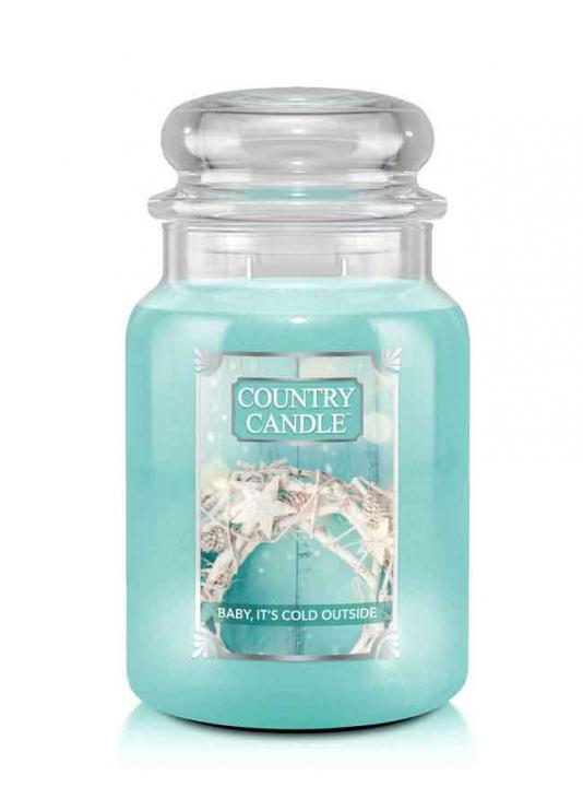 38060641642673069 Duża świeca zapachowa z dwoma knotami Baby It's Cold Outside 652g - obrazek 1