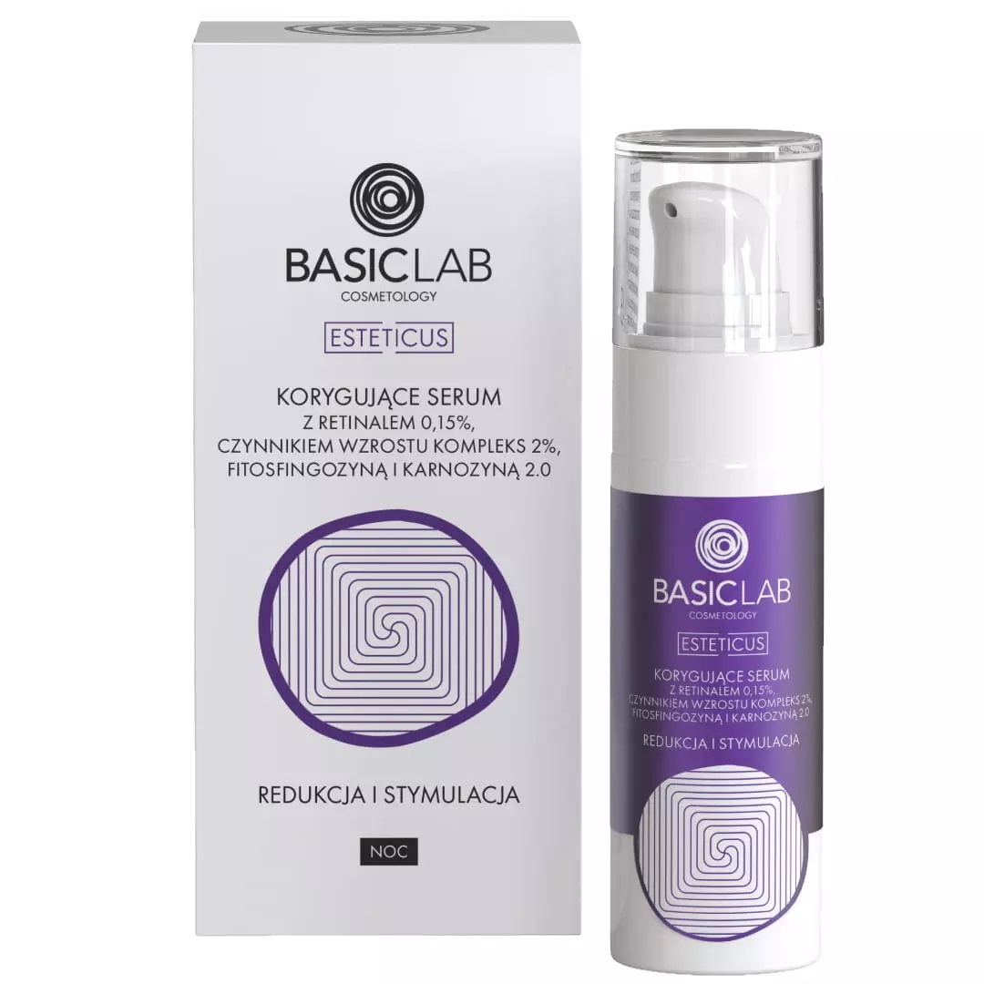 3813741709900614 Esteticus korygujące serum z retinalem 0.15% czynnikiem wzrostu kompleks 2% fitosfingozyną i karnozyną 2.0 Redukcja i Stymulacja 30ml - obrazek 1