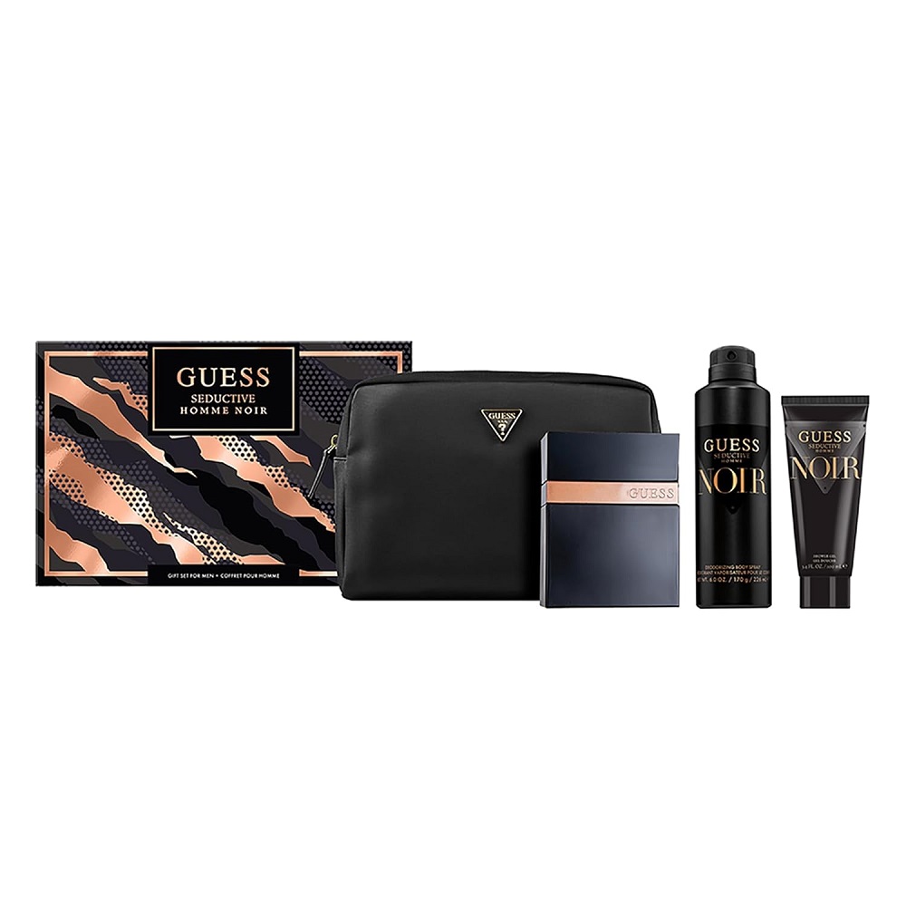 3840431764065586 Seductive Noir Homme zestaw woda toaletowa spray 100ml + dezodorant spray 226ml + żel pod prysznic 100ml + kosmetyczka - obrazek 1