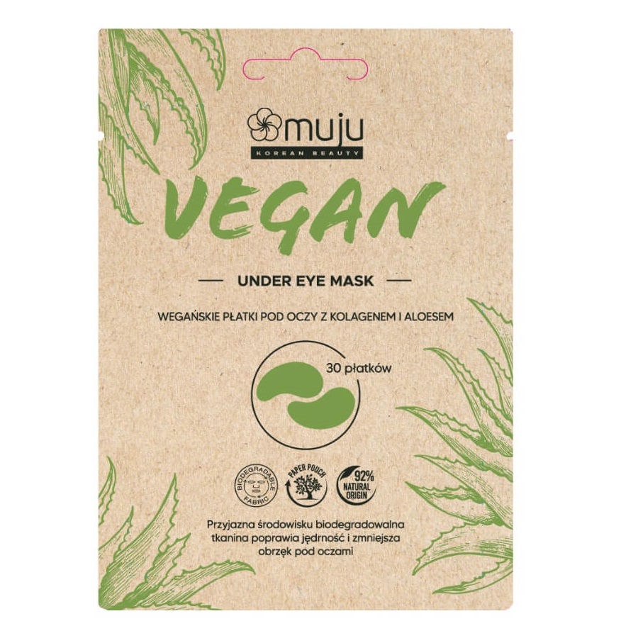 3866471681492449 Vegan Under Eye Mask wegańskie płatki pod oczy z kolagenem i aloesem 30szt - obrazek 1
