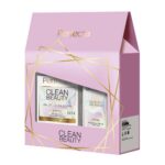 Clean Beauty zestaw przeciwzmarszczkowy krem do twarzy 60+ 50ml + wygładzający krem pod oczy 15ml