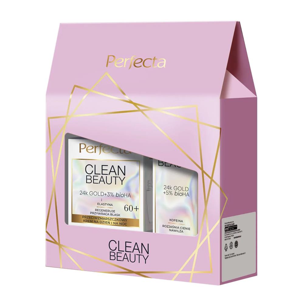 3878361696597640 Clean Beauty zestaw przeciwzmarszczkowy krem do twarzy 60+ 50ml + wygładzający krem pod oczy 15ml - obrazek 1