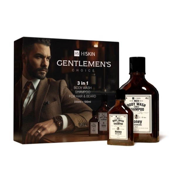 39088981763733999 Gentleman’s Choice zestaw żel do mycia ciała i szampon do włosów i brody 3w1 Honey 330ml + żel do mycia ciała i szampon do włosów i brody 3w1 Honey 100ml - obrazek 1