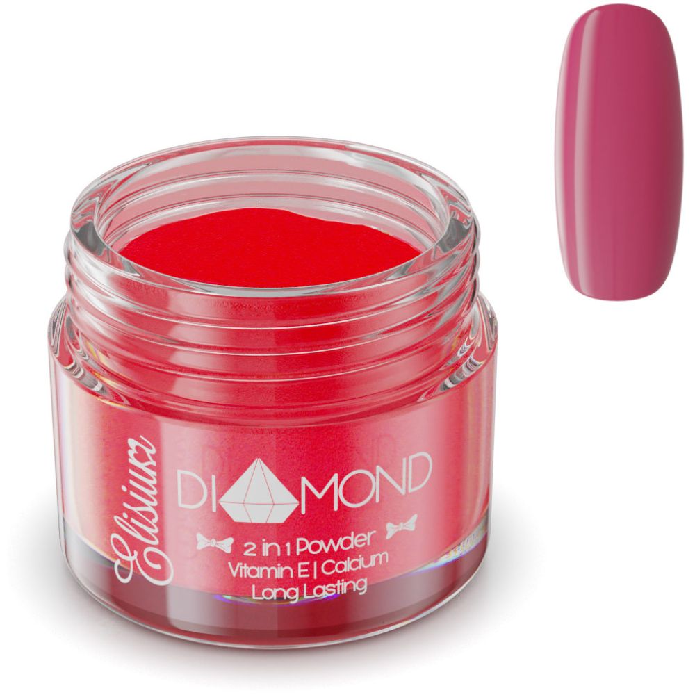 39177291764265279 Diamond 2in1 Powder proszek do manicure tytanowego DR206 Ruby Red 23g - obrazek 1