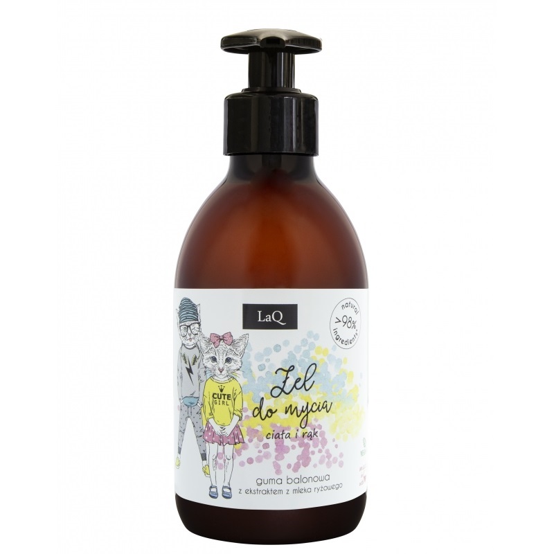 39226351575281495 Naturalny żel do kąpieli o zapachu gumy balonowej z ekstraktem z mleka ryżowego 300ml - obrazek 1