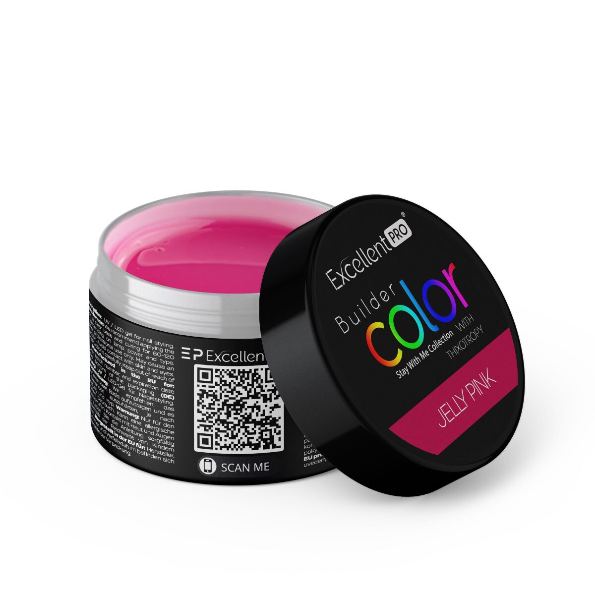 39465871761398945 Builder Color With Thixotropy żel budujący Jelly Pink 15g - obrazek 1