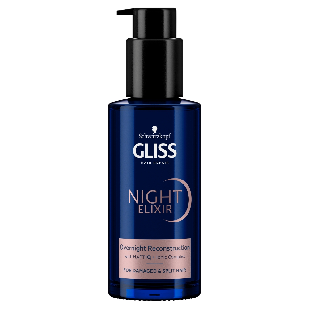 39568561684759097 Night Elixir Reconstruction regenerująca kuracja na noc bez spłukiwania do włosów zniszczonych i rozdwojonych końcówek 100ml - obrazek 1