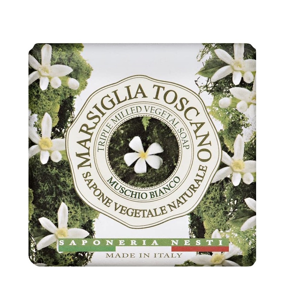 39666031678266851 Marsiglia Toscano Muschio Bianco naturalne mydło toaletowe 200g - obrazek 1