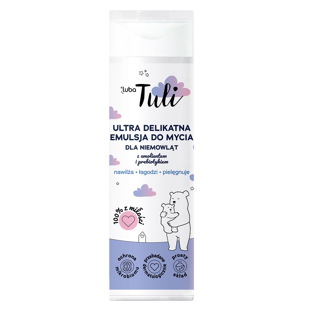 3979621674654253 Tuli ultra delikatna emulsja do mycia dla niemowląt z emolientem i prebiotykiem 250ml - obrazek 1