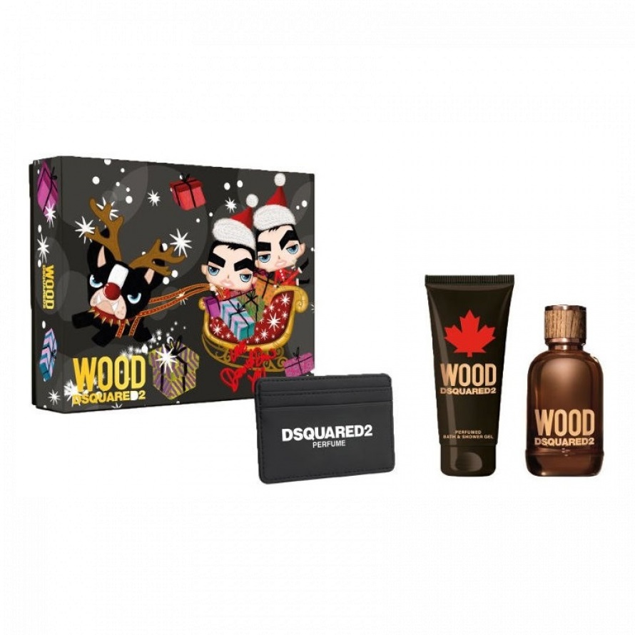 39811651704787774 Wood Pour Homme zestaw woda toaletowa spray 100ml + żel pod prysznic 100ml + portfel na karty - obrazek 1