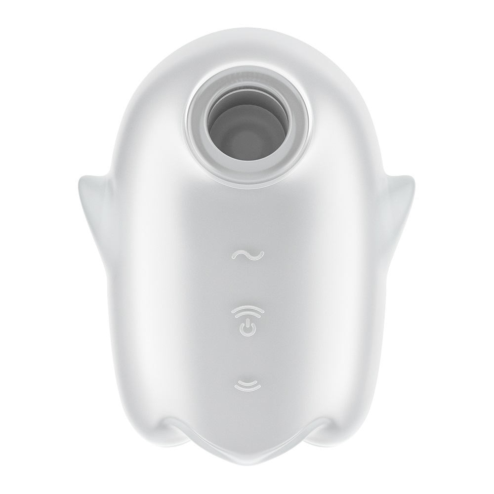 39837231715590366 Glowing Ghost wibrator ssący White - obrazek 1