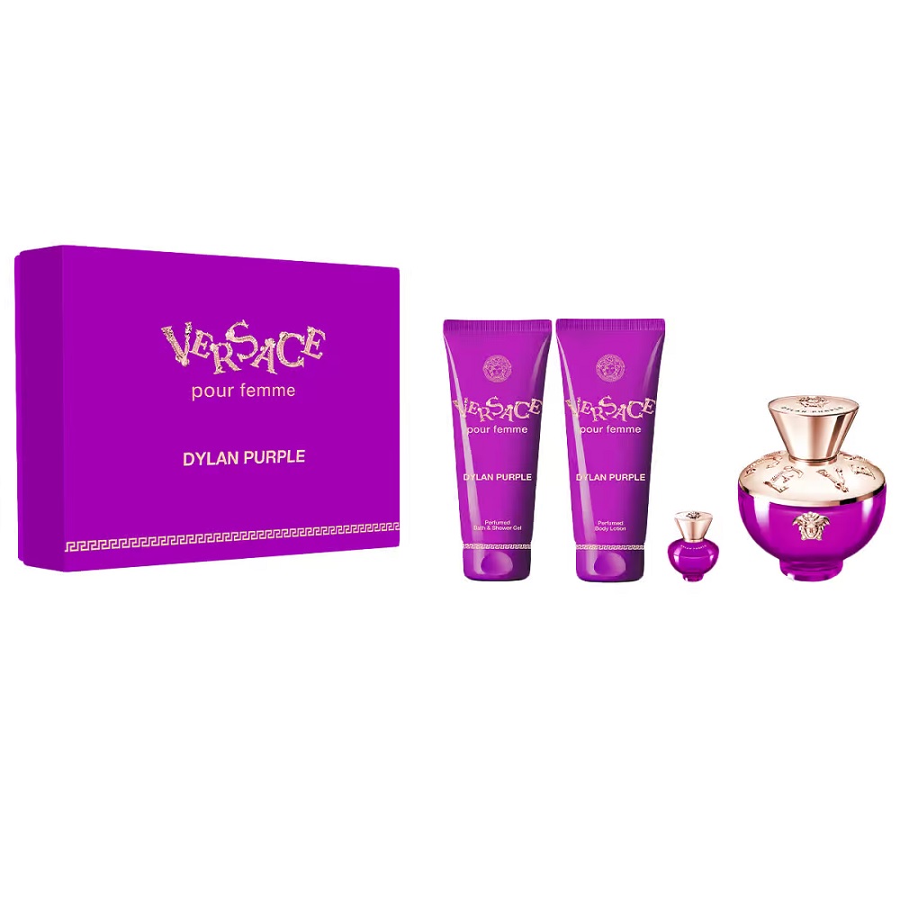 39874431693572818 Dylan Purple Pour Femme zestaw woda perfumowana spray 100ml + balsam do ciała 100ml + żel pod prysznic 100ml + miniatura wody perfumowanej 5ml - obrazek 1