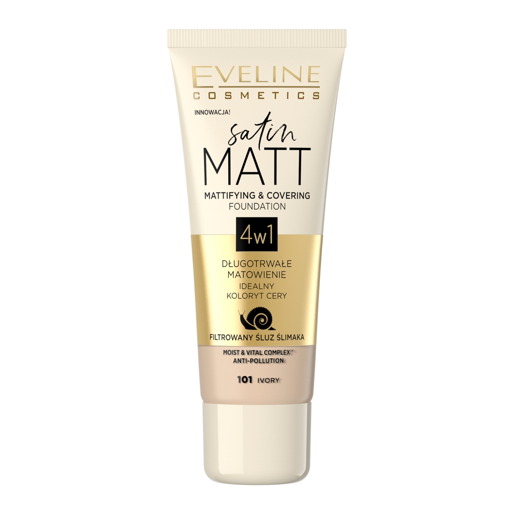 39924771647431553 Satin Matt Foundation matujący podkład do twarzy 101 Ivory 30ml - obrazek 1