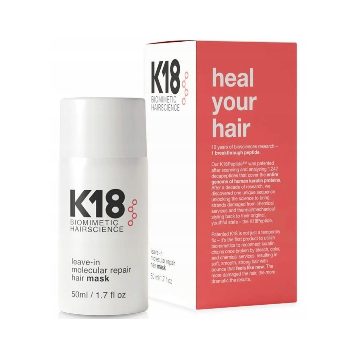 39937021654759601 Leave-In Molecular Repair Hair Mask intensywnie regenerująca maska do włosów bez spłukiwania 50ml - obrazek 1