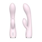 Fanny wibrator podświetlany z 9 trybami wibracji w kształcie królika Light Pink