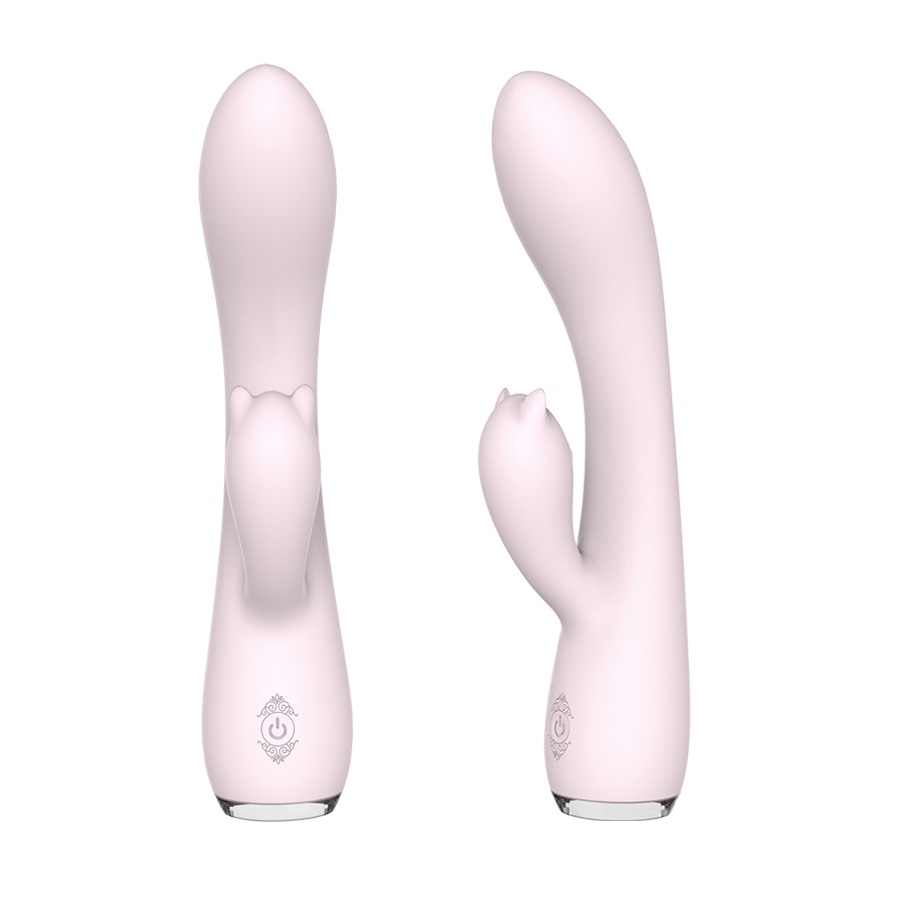 39948831635167240 Fanny wibrator podświetlany z 9 trybami wibracji w kształcie królika Light Pink - obrazek 1