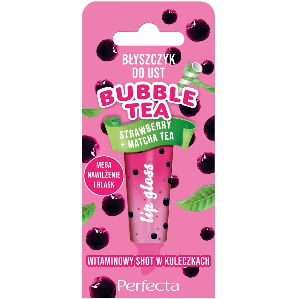 39964151726682053 Bubble Tea błyszczyk do ust Strawberry + Matcha Tea 10g - obrazek 1