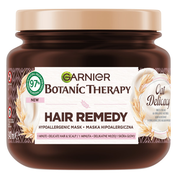 40018681689067385 Botanic Therapy Oat Delicacy hipoalergiczna maska do delikatnych włosów i skóry głowy 340ml - obrazek 1