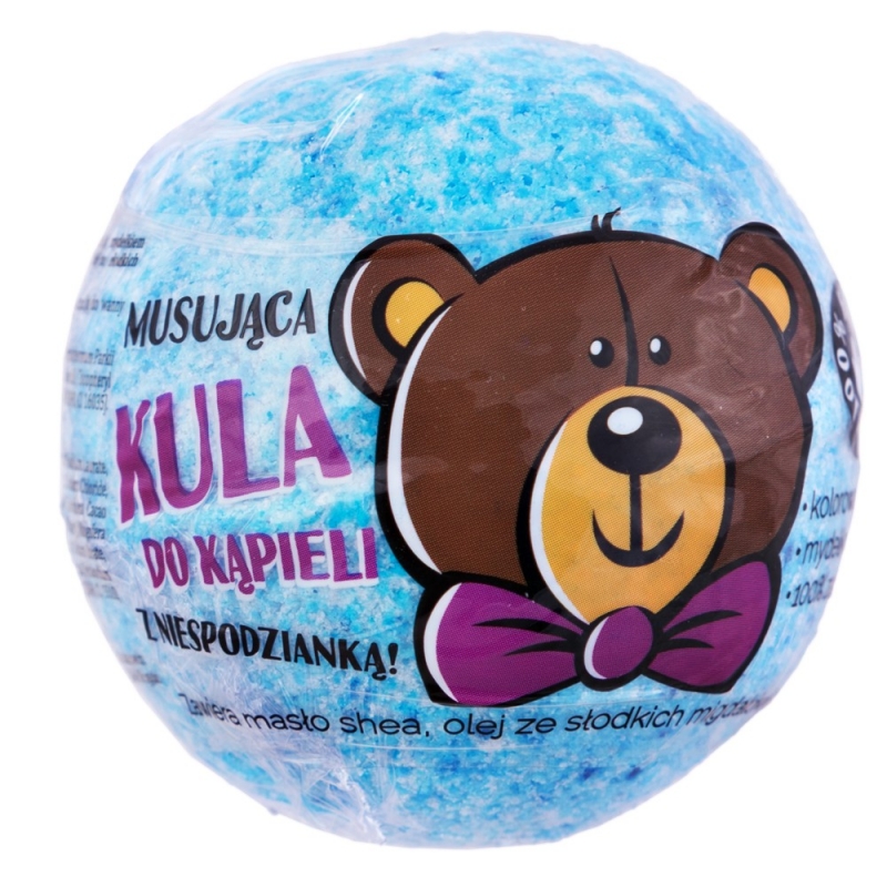 40045341605609385 Kula musująca do kąpieli z niespodzianką Niebieska 120g - obrazek 1