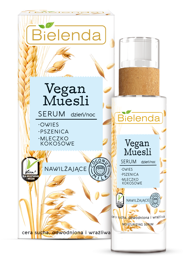 40115071587535315 Vegan Muesli Moisturizing Serum serum nawilżające do cery suchej. odwodnionej i wrażliwej na dzień i na noc 30ml - obrazek 1