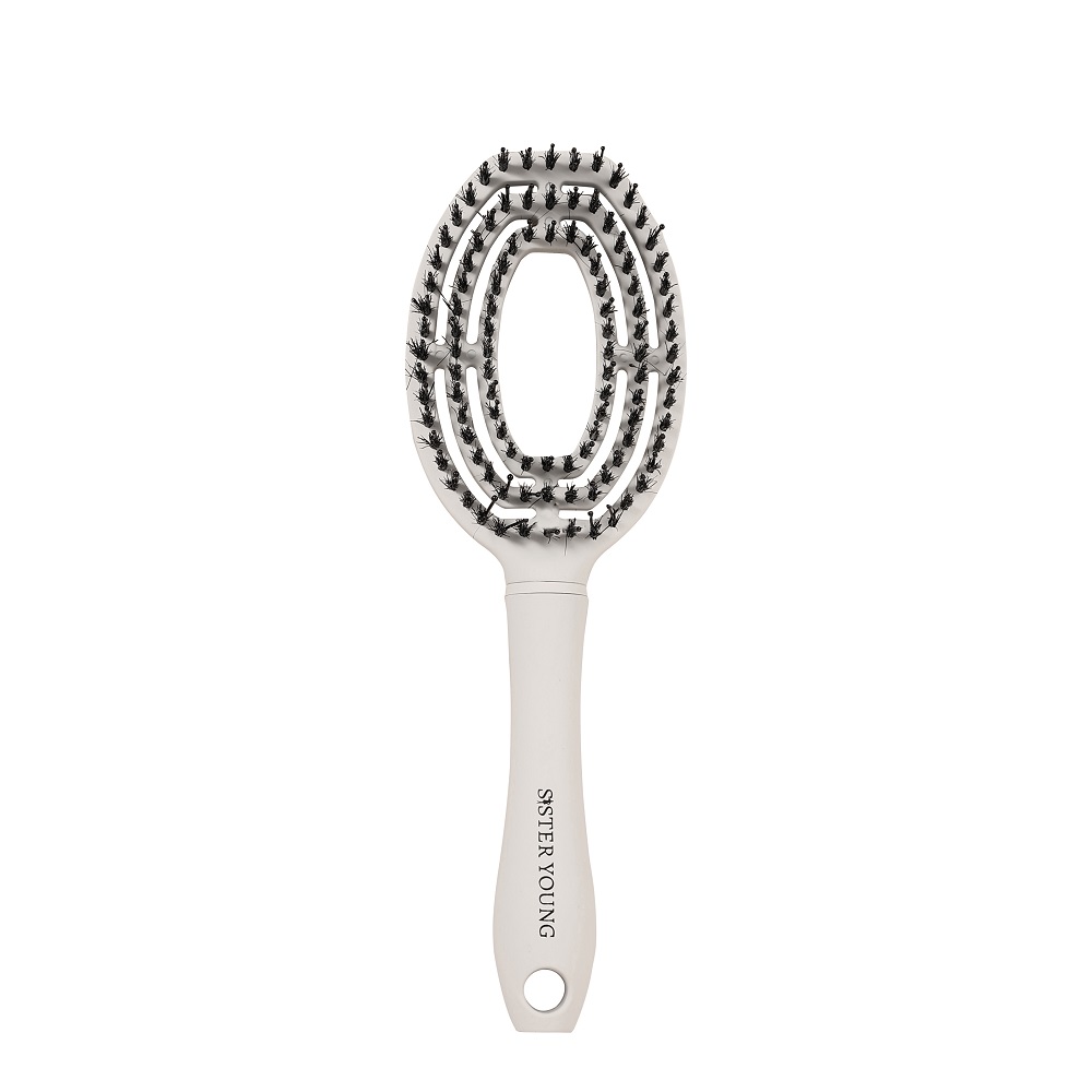 40239451756794812 Coco Hair Brush szczotka do włosów z włosiem dzika White - obrazek 1